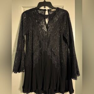 Altar'd State Black Lace Tunic